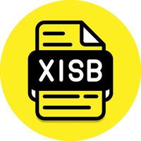 Xlsb file type icon. Document files or icons symbol format. archive data symbol with black fill style vector