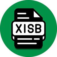 Xlsb file type database icon. document files and format extension symbol icons. with a green background vector