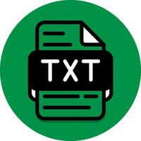 Txt file type icon. Document files or format extension icons symbol. with a colored round background. vector