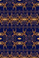 Geometric ethnic oriental seamless pattern. Axtec style embroidery floral pixel art background design for fabric, clothing, textile, scarf, wallpaper, table runner, wrapping, print, sarong vector