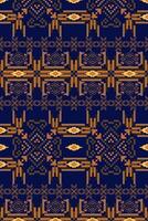 Geometric ethnic oriental seamless pattern. Axtec style embroidery floral pixel art background design for fabric, clothing, textile, scarf, wallpaper, table runner, wrapping, print, sarong vector