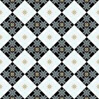 Geometric ethnic oriental seamless pattern. Axtec style embroidery floral pixel art background design for fabric, clothing, textile, scarf, wallpaper, table runner, wrapping, print, sarong vector