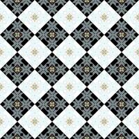 Geometric ethnic oriental seamless pattern. Axtec style embroidery floral pixel art background design for fabric, clothing, textile, scarf, wallpaper, table runner, wrapping, print, sarong vector