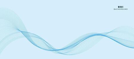 Abstract modern background with blue wavy lines and particles. Technology backdrop. vector