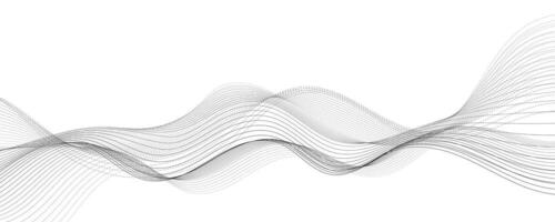 Abstract modern background with grey wavy lines and particles. EPS10 vector