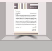 Modern And Minimalist Letterhead Design vector