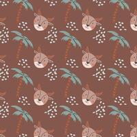 Wild african safari animals pattern in trendy scandinavian style. vector