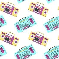 90s retro elements seamless pattern, retro style for background vector