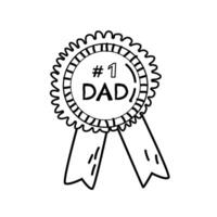 Award doodle hand drawn trophy. Winner award cup vector