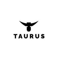 illustration of the zodiac logo icon, minimalist taurus star with an elegant concept vector