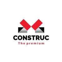 illustration of minimalist building construction logo icon, simple geometric logo vector