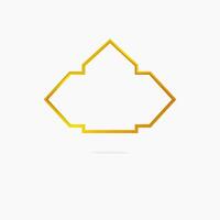 golden arabic logo with a square shape vector