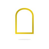 a yellow arch on a white background vector