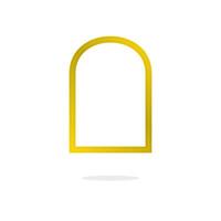 un amarillo arco en un blanco antecedentes vector