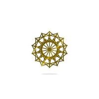 Abstract geometric ornament design element pattern. Islamic Outline art decoration vector
