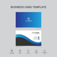 Gradient luxury business card template vector