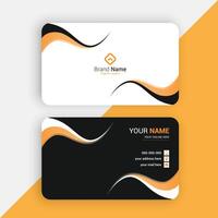 Unique business card design template vector