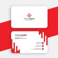 modern red business card design vector
