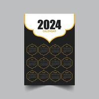 Modern calendar design template 2024 vector