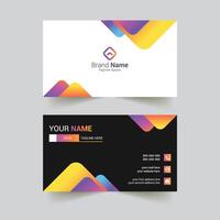 Colourful business card design template vector