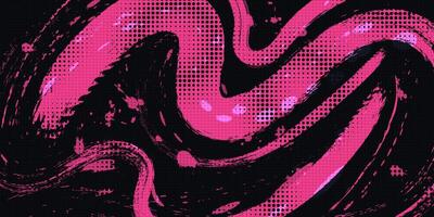 Abstract Black and Pink Grunge Brush Background with Halftone Effect. Sports Background with Grunge Concept vector
