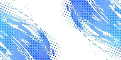 Blue Gradient Brush Texture Background with Halftone Effect. Vibrant Sport Background with Grunge Style vector