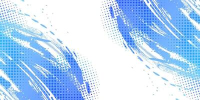 Blue Gradient Brush Texture Background with Halftone Effect. Vibrant Sport Background with Grunge Style vector