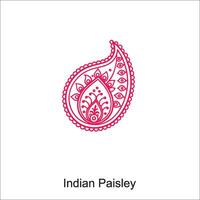 paisley Seamless Asian black and white paisley design vector