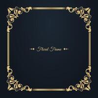 classic gold frame, design vector