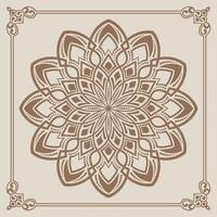 mandala ornament, round decorative design vector