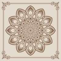 mandala ornament, round decorative design vector