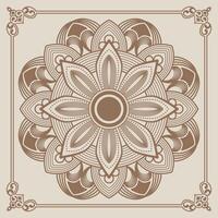 mandala ornament, round decorative design vector