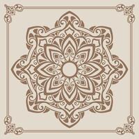 mandala ornament, round decorative design vector