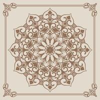 mandala ornament, round decorative design vector