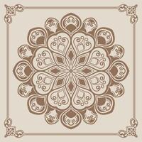 mandala ornament, round decorative design vector