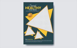 food flyer design vector