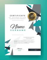 Business, Training Achievement Certificate Template. Certificate template with professional clean design. vector