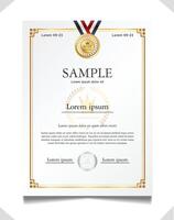 Modern Creative Business, Training Achievement Certificate Template vector