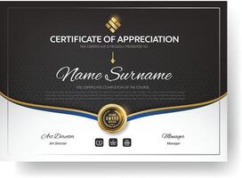 Business, Training Achievement Certificate Template. Certificate template with professional clean design. vector