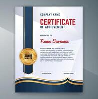 Business, Training Achievement Certificate Template. Certificate template with professional clean design. vector