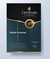 Business, Training Achievement Certificate Template. Certificate template with professional clean design. vector