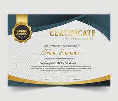 Modern Creative Business, Training Achievement Certificate Template vector