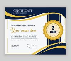 Modern Creative Business, Training Achievement Certificate Template vector