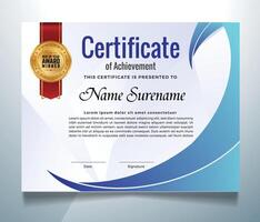 Business, Training Achievement Certificate Template. Certificate template with professional clean design. vector