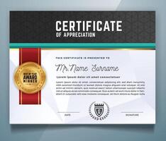 Business, Training Achievement Certificate Template. Certificate template with professional clean design. vector