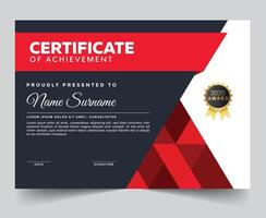 Modern Creative Business, Training Achievement Certificate Template vector