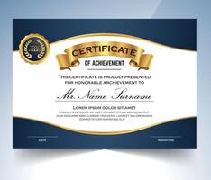 Business, Training Achievement Certificate Template. Certificate template with professional clean design. vector