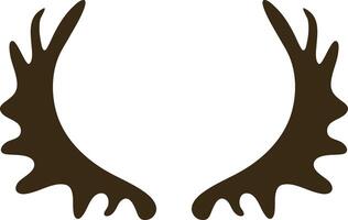 ciervo cornamenta silueta icono ilustración vector