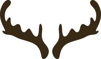 ciervo cornamenta silueta icono ilustración vector
