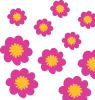 Colorful Flower Pattern isolated Icon illustration vector